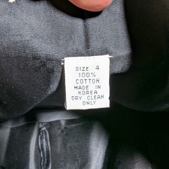 Vtg 1980s AJ Bari Purple Pink Floral Pleated Cotton Strapless Bow Mini Dress 4 - Picture 4 of 4